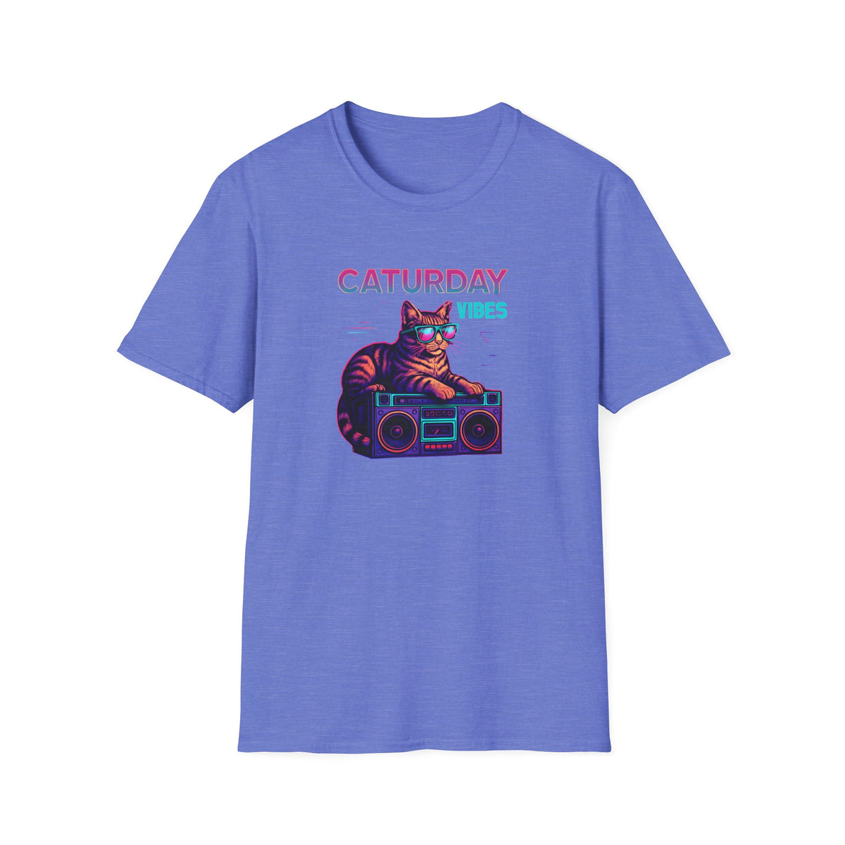 Neon cat boombox vibes T-Shirt
