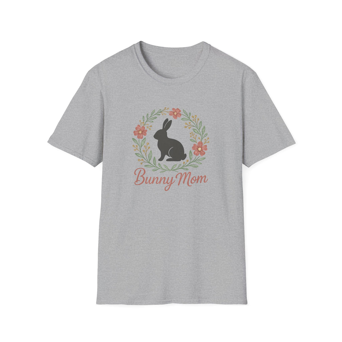 Bunny Mom Floral Wreath T-Shirt